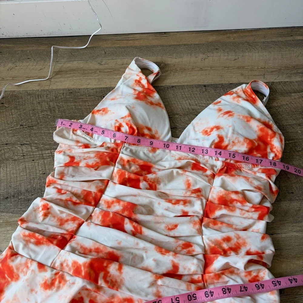 Meet.Curve Tie Dye Printed One Piece Swimdress Size 2XL